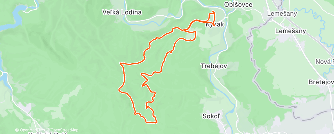 Map of the activity, Morning Run