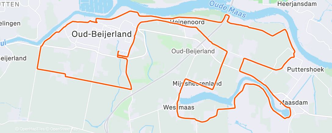 Карта физической активности (OBL - Rondje Hoeksche Waard)