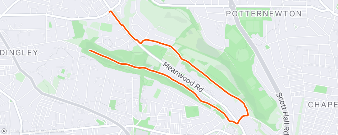 Map of the activity, Lunch Run