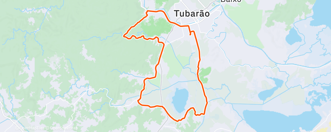 Map of the activity, Pedalada matinal