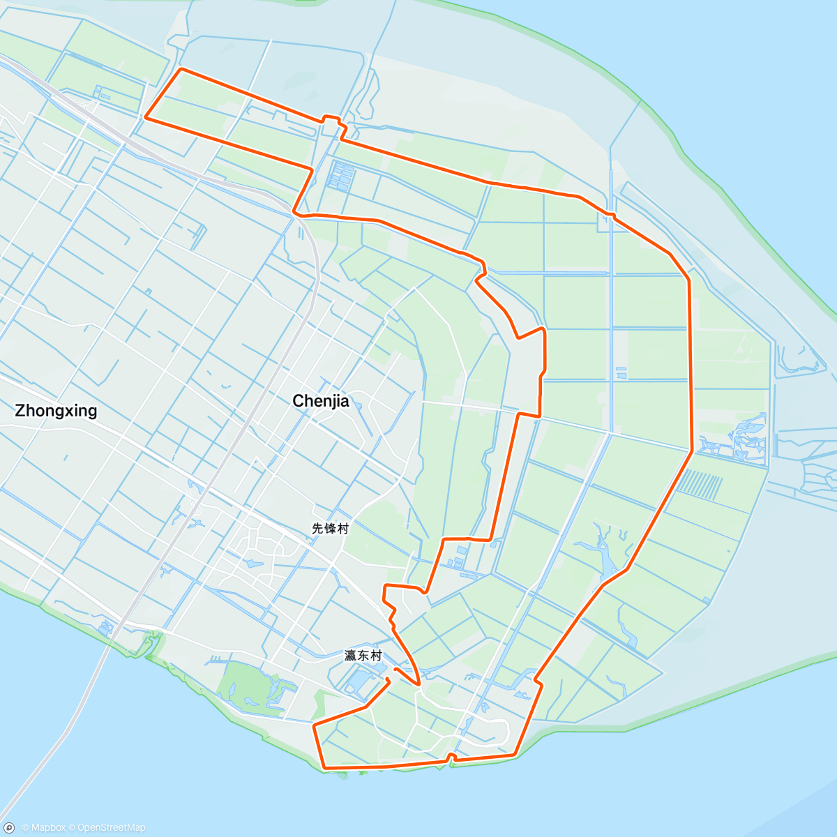 Map of the activity, 崇明岛瓜车thingy