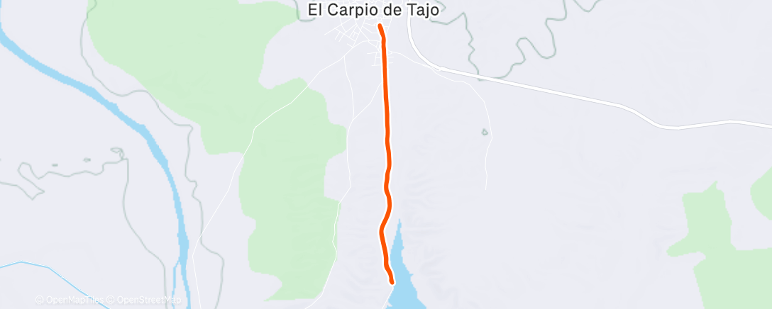 Map of the activity, Caminata de tarde