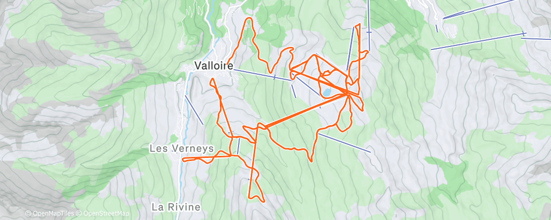 Map of the activity, Ochtendsessie alpineskiën