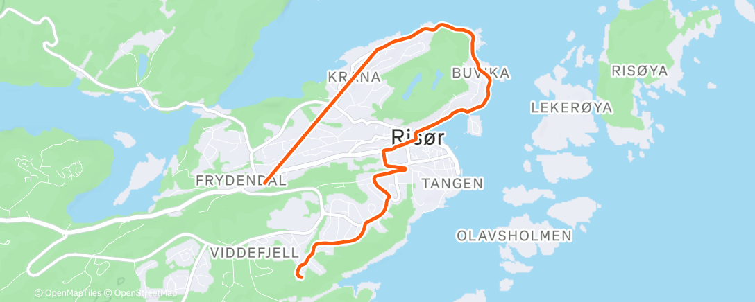 Map of the activity, Morning Run