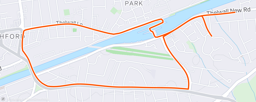 Map of the activity, Evening Run