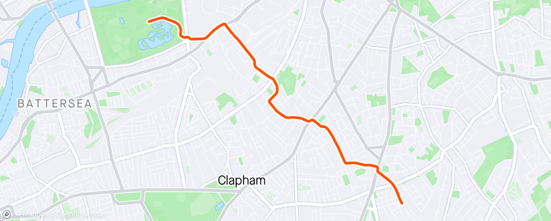 Map of the activity, Ride Home From Work