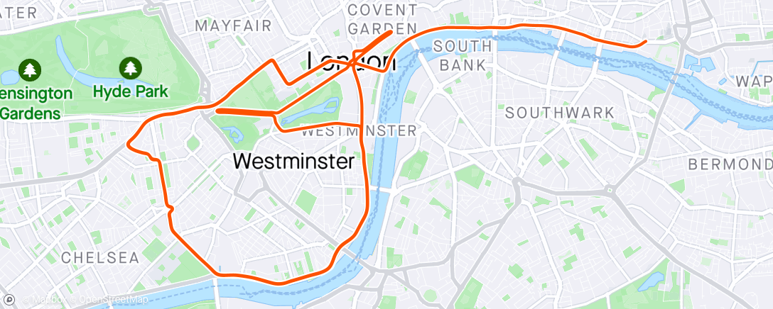 Map of the activity, Zwift - 4x4 in London