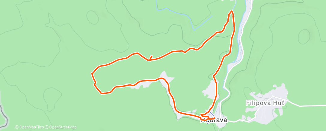 Map of the activity, Lunch Hike