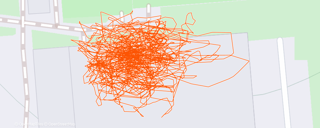 Map of the activity, Evening Workout