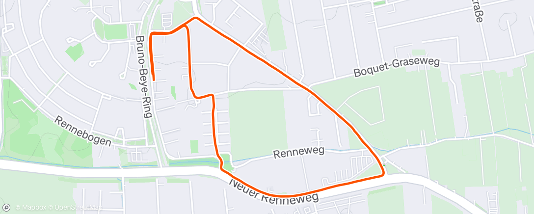 Map of the activity, Lauf am Morgen