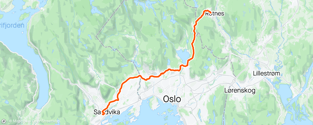 Map of the activity, Rolig MTB