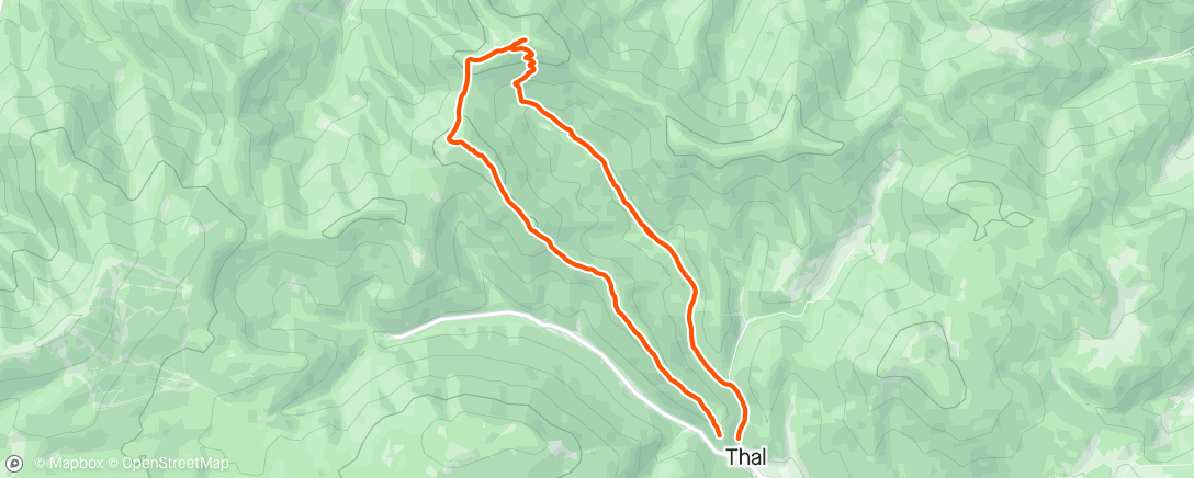 Map of the activity, Wanderung am Abend