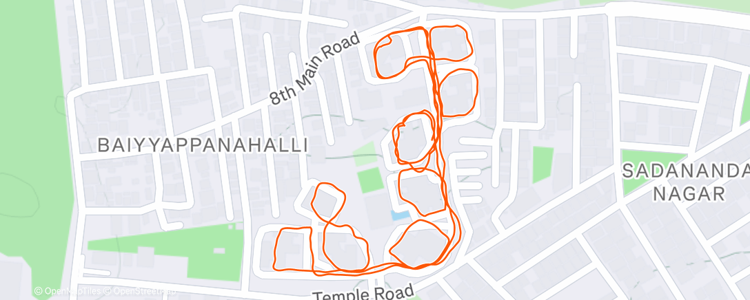 Map of the activity, Afternoon Walk
