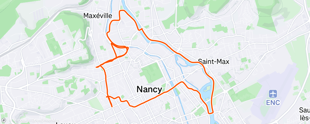 Map of the activity, Bla-bla run recup avec Loulou