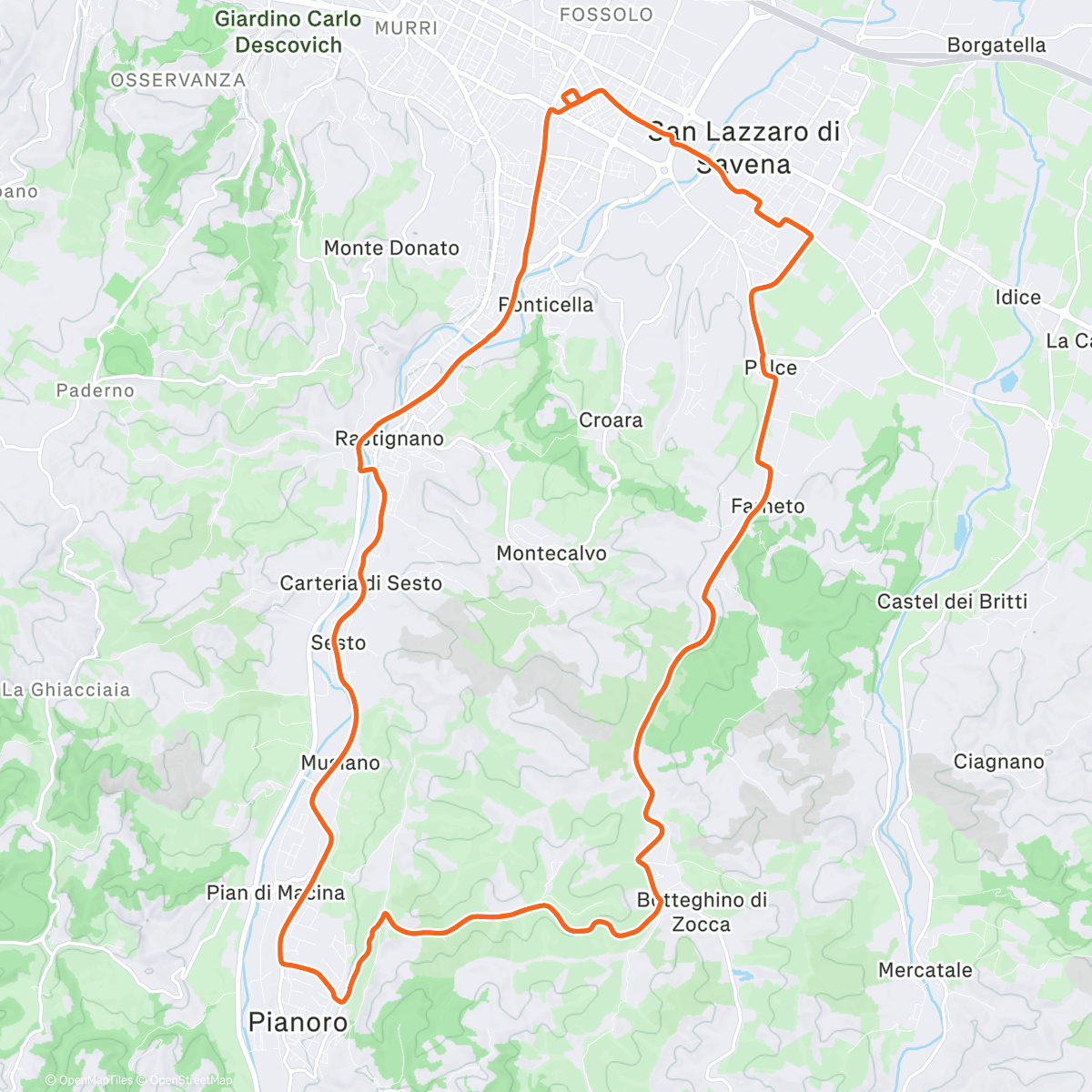 Map of the activity, Nebbia e pioggia