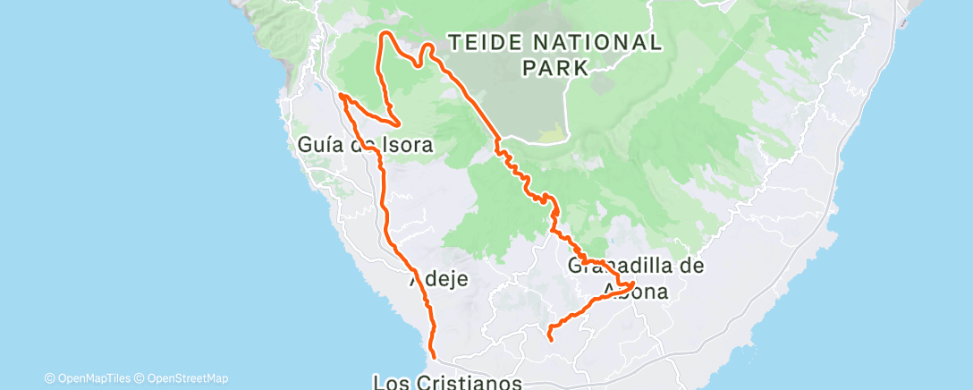 Map of the activity, Teide bike experince tour🏴󠁧󠁢󠁳󠁣󠁴󠁿🏴󠁧󠁢󠁳󠁣󠁴󠁿