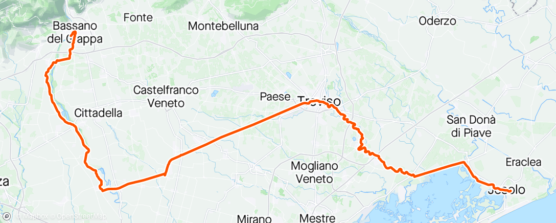 Map of the activity, Veneto Gravel 2024 #VG24 day 3
