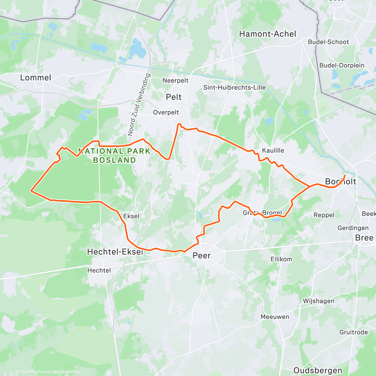 Map of the activity, ‘t was weer op z’n Belgisch 👍🏼😆