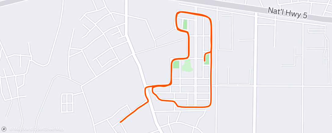 Map of the activity, Morning Run