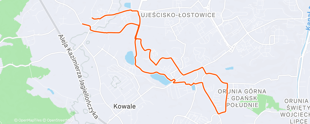 Map of the activity, Lunch Ride