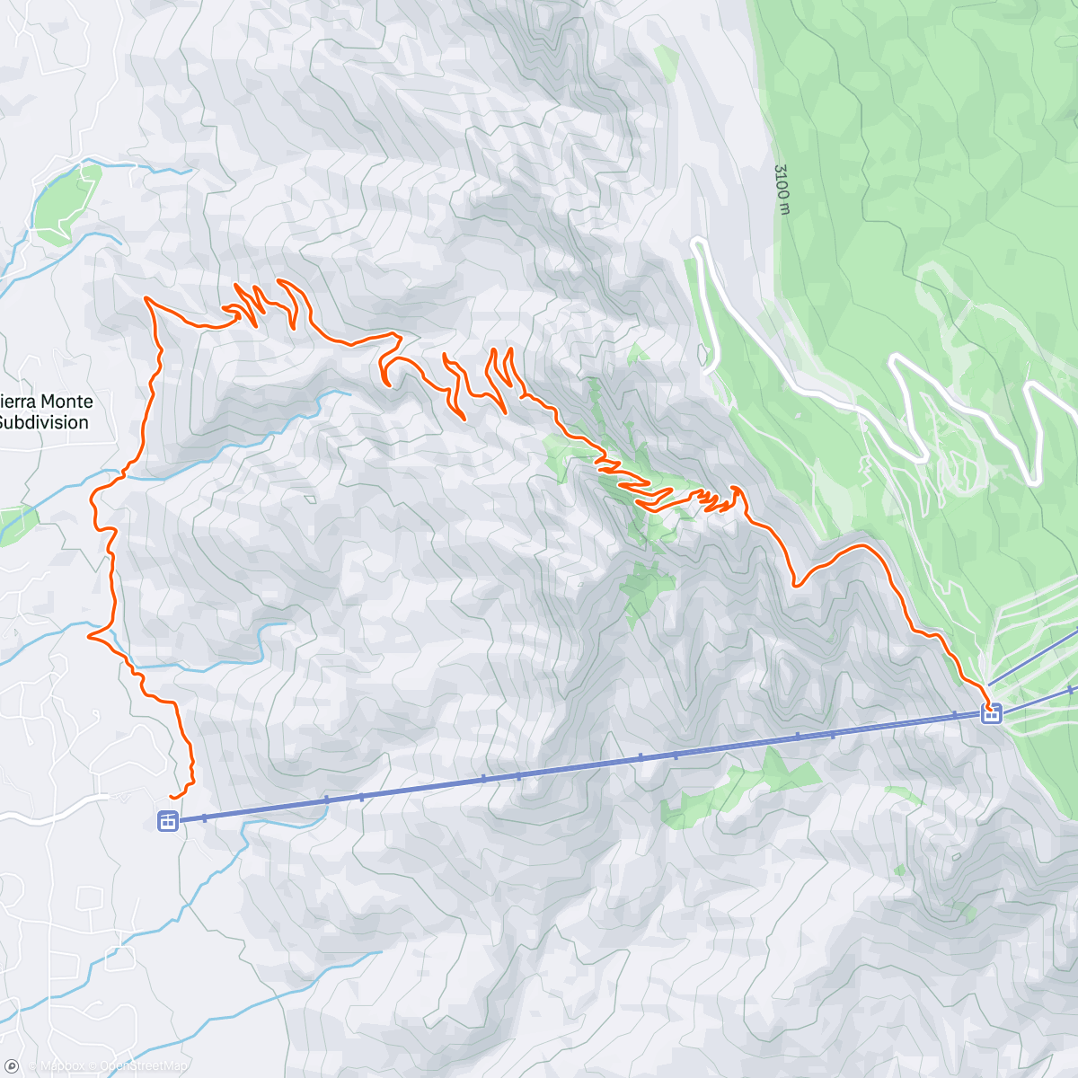 Map of the activity, May La Luz