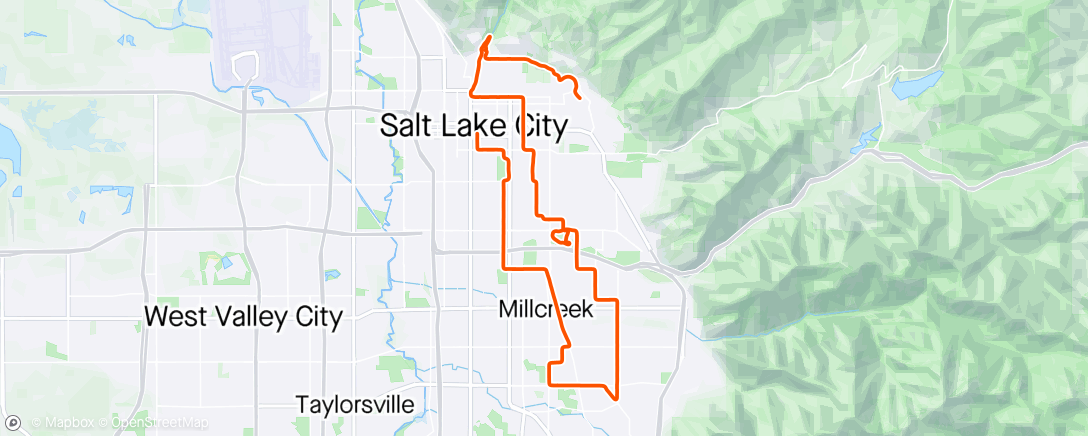 Map of the activity, Salt Lake City marathon PR