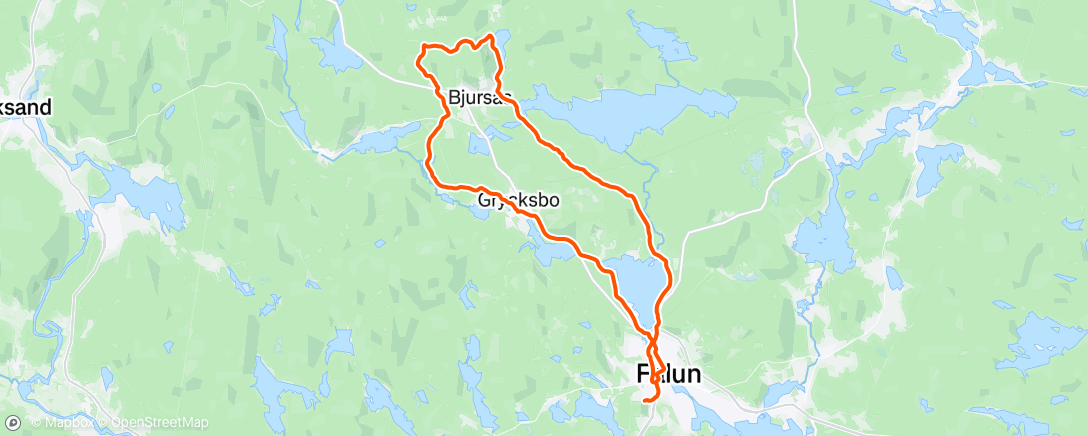 Map of the activity, Lunch Mountain Bike Ride
