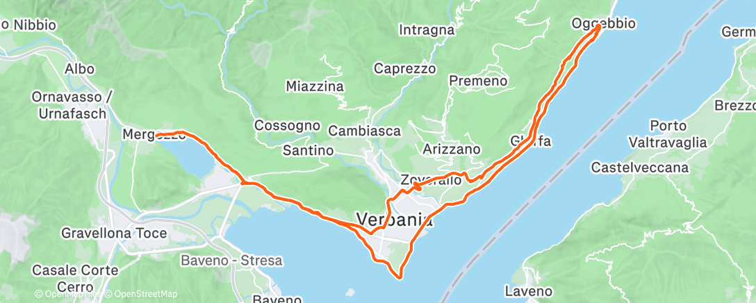 Map of the activity, Oggebbio - Panoramica