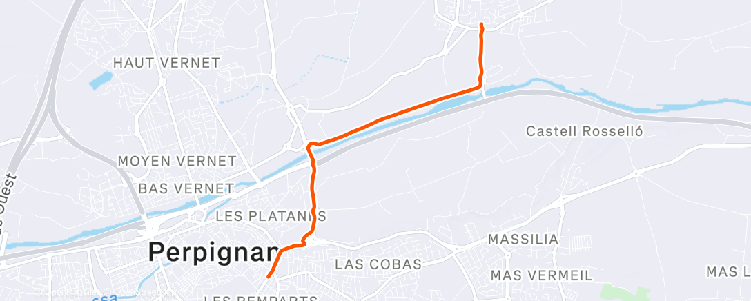 Map of the activity, Evening Gravel Ride