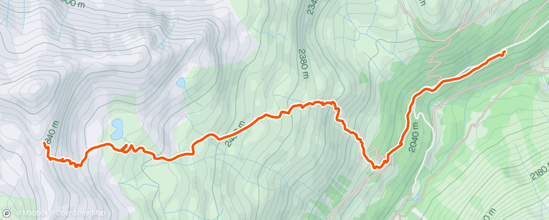 Map of the activity, Pizzo della Valle ❄️