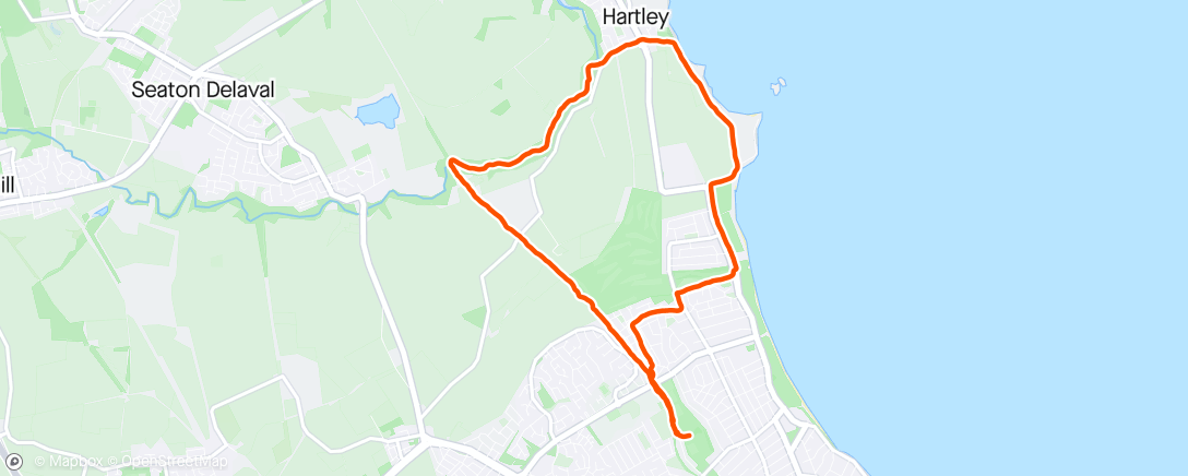 Map of the activity, Muddy, slippy, walk jog 6mile with 🐶
