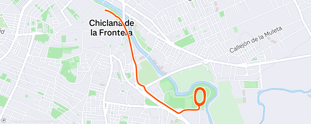 Map of the activity, Afternoon Run