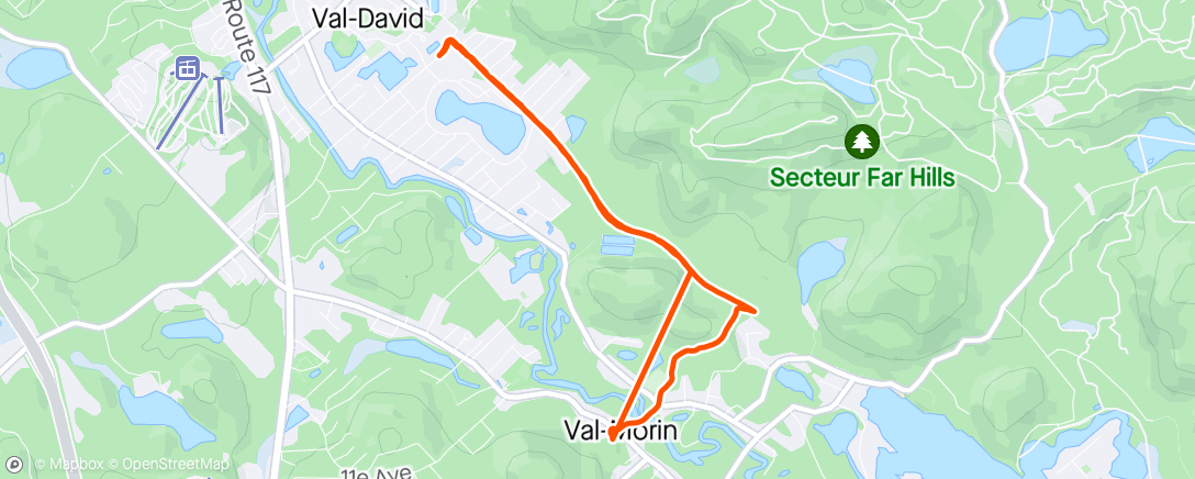 Mapa de la actividad, Aller rejoindre Val et Émy au parc .