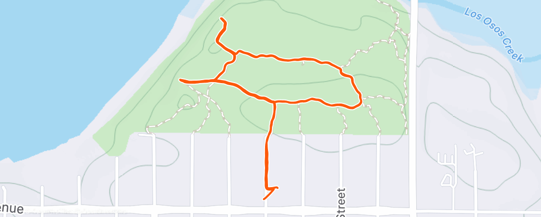 Map of the activity, Caminata de tarde