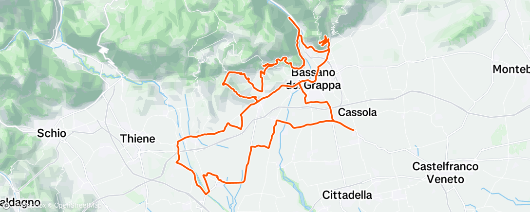 Mapa de la actividad (Pedalata dell'ora di pranzo)