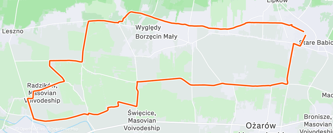 Map of the activity, Morning Ride