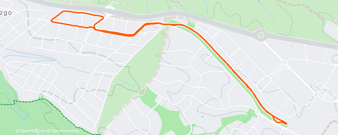 Map of the activity, Carrera de tarde