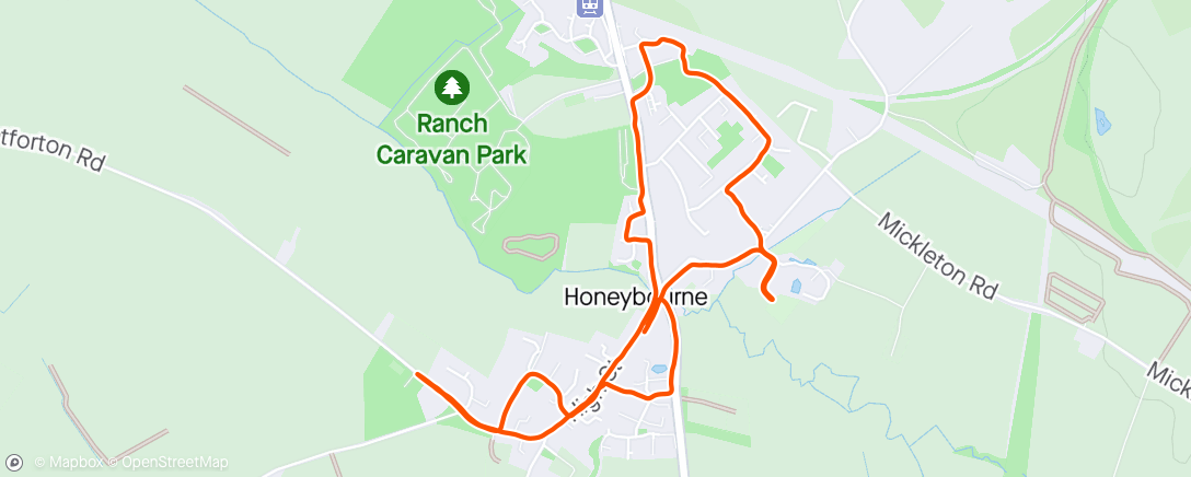 Map of the activity, 5k tour of H