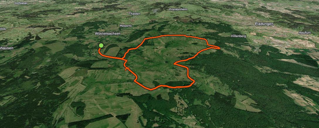 Map of the activity, Traillauf am Nachmittag