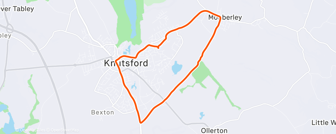 Map of the activity, Mobberley