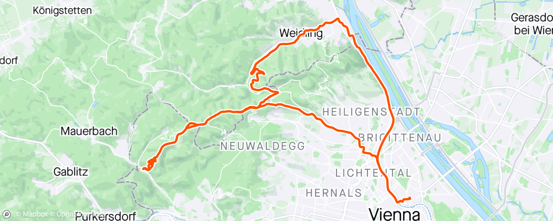 Map of the activity, Hww flow trail with gravel bike🙃