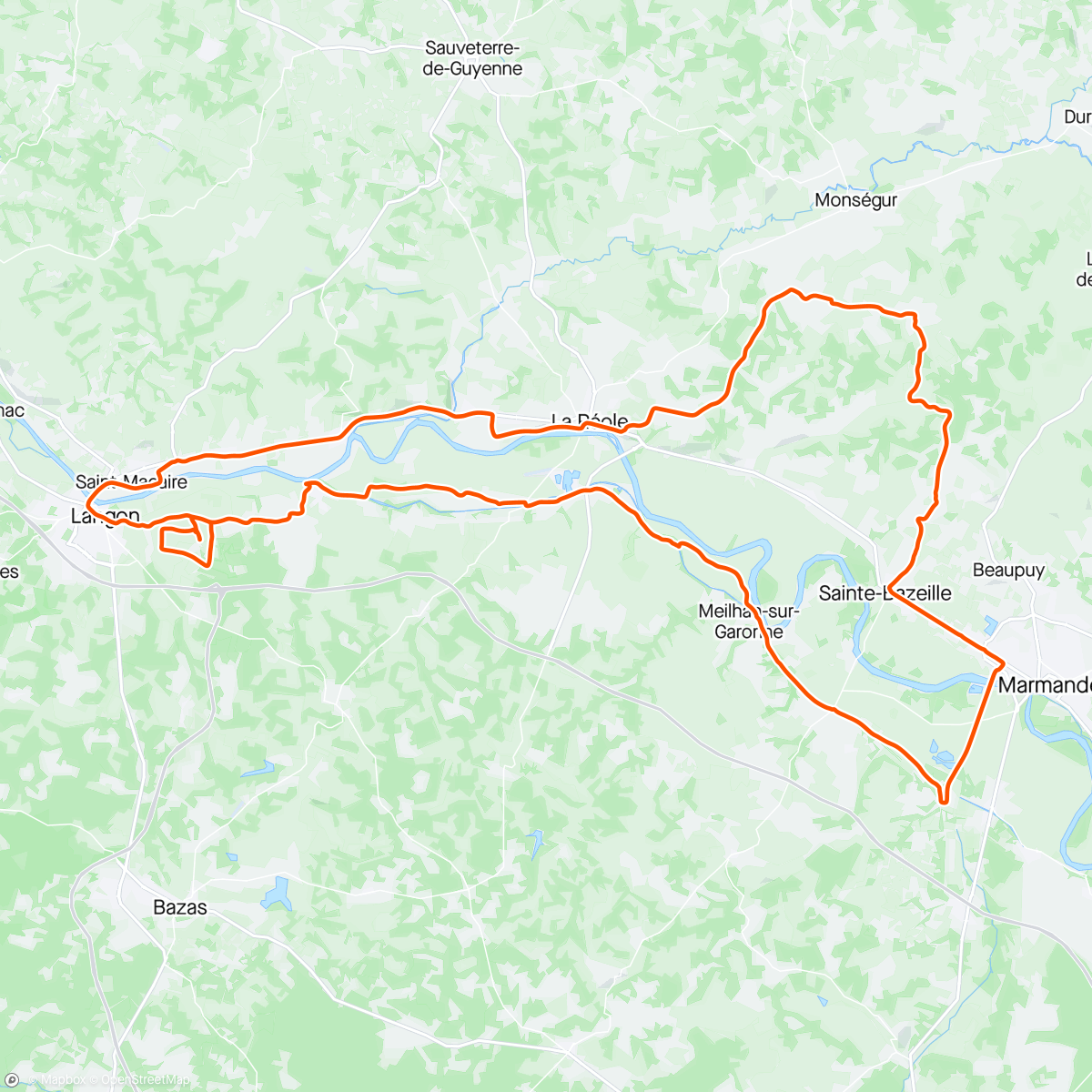 アクティビティ「Volta de bicicleta matinal」の地図