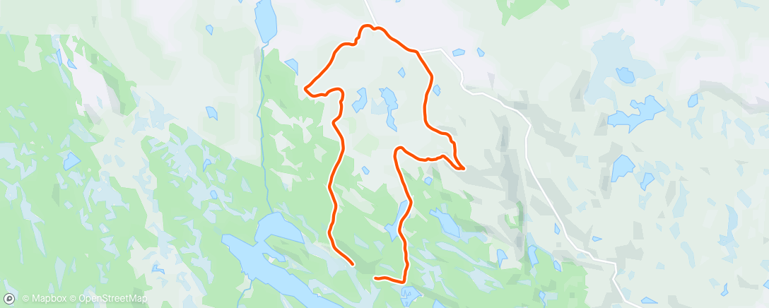 Map of the activity, En tur på fjellski i tåkeheimen