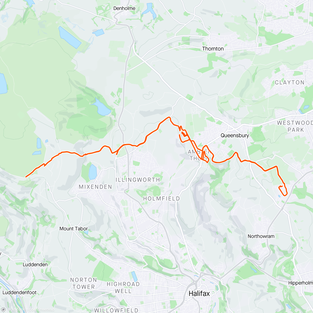 Mapa de la actividad, Sunday Trail run