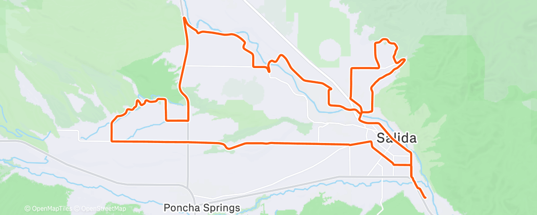 Map of the activity, Afternoon Ride