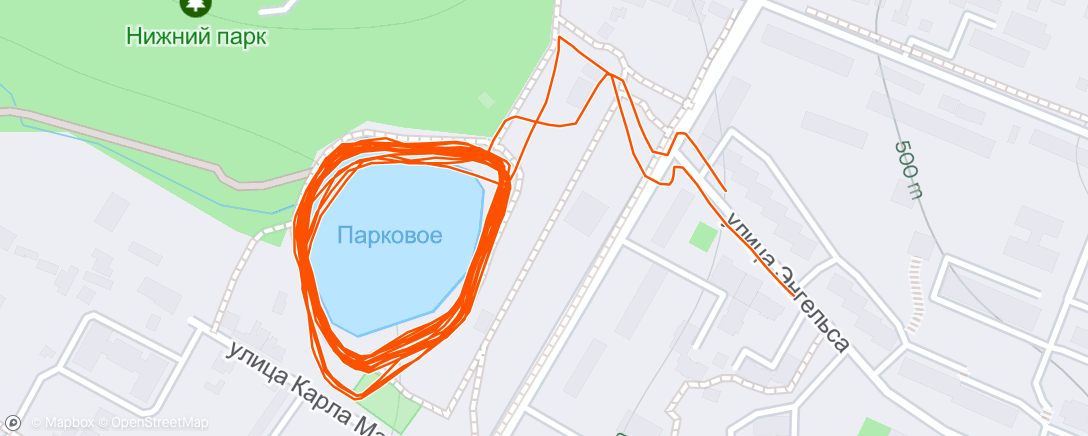 Mappa dell'attività Утренний забег