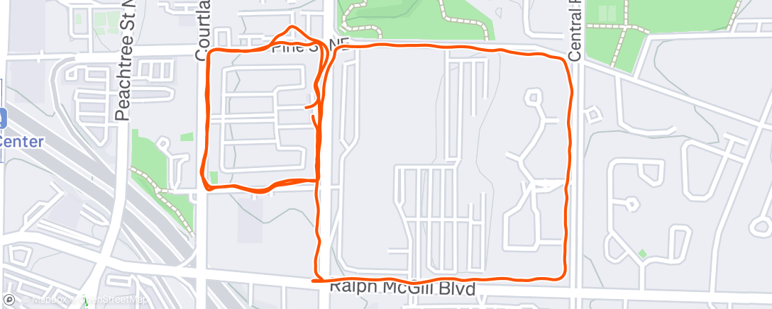 Map of the activity, Night Run