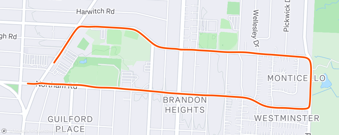 Map of the activity, Run with sisters and mom