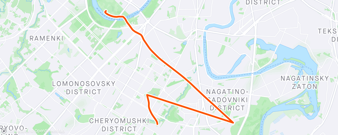 Map of the activity, Московский Полумарафон (👎1:49:18)