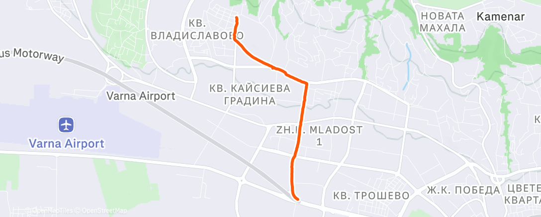 Map of the activity, Night Walk